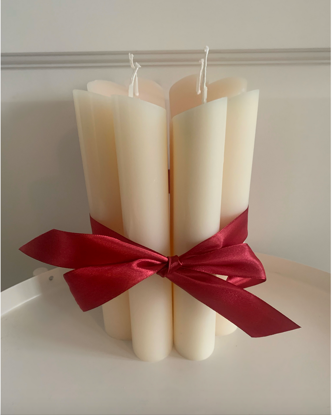 LARGE HEART COLUMN CANDLE